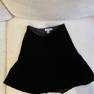 Fun and flirty! Ann Taylor black velvet skirt.